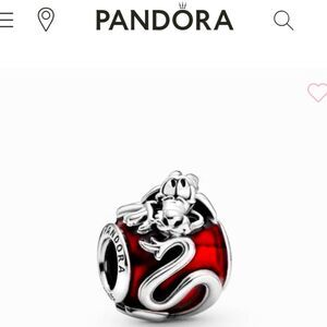 Pandora x Disney Mulan Mushu Silver Charm 798632C01